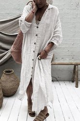 Vestidos largos con camisa abotonada